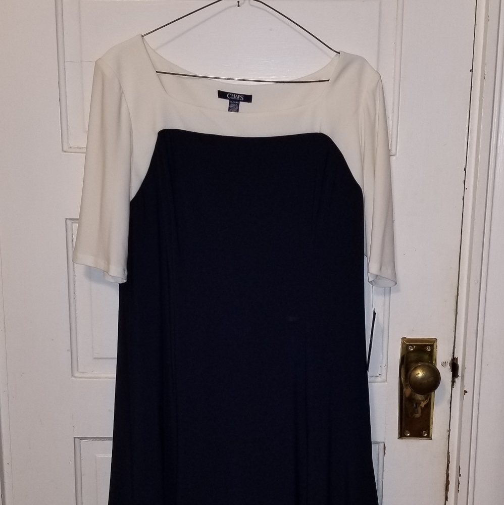Dress navy and cream